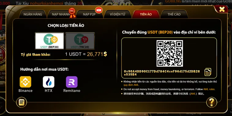 Bí Quyết Thực Hiện Giao Dịch Nạp Tiền Go88 Nhanh Chóng Với Tỷ Lệ Thưởng Cực Cao